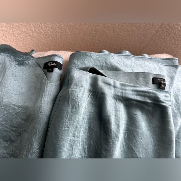 Rails SET | Crushed Satin Skirt Set | Anya Midi Skirt + Paola Tank Tide Size M - Picture 13 of 16